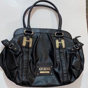 GUESS Black Shoulder Bag with Gold Accents Big Size